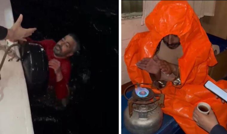 Karaköy'de denize düşen kişiyi tekne kaptanı kurtardı