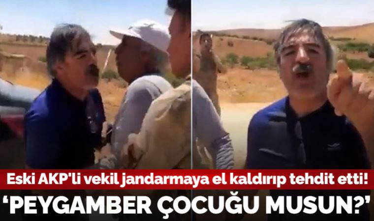 Eski AKP Şanlıurfa Milletvekili Mazhar Bağlı jandarmaya el kaldırıp tehdit etti!