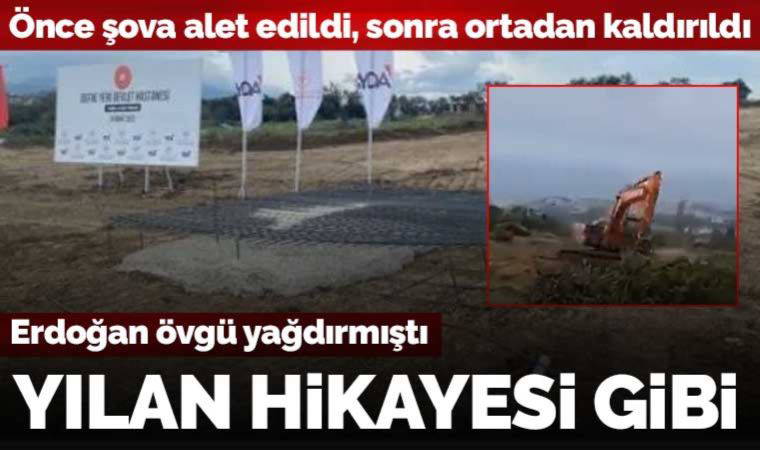 Erdoğan'ın övgüler yağdırdığı hastane temeli kayıplara karıştı: Yılan hikayesi gibi...