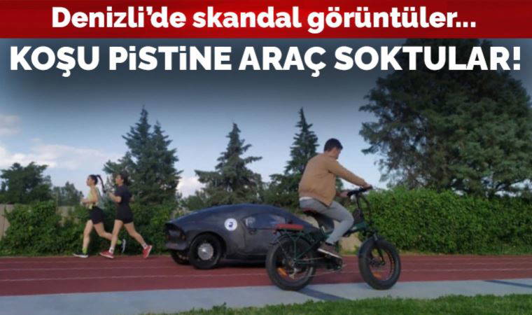 Pamukkale Üniversitesi'ndeki koşu pistinde araç skandalı