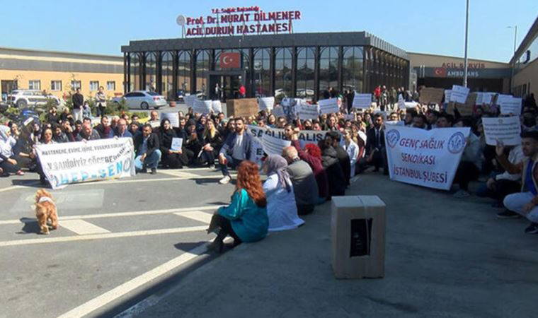 Sağlık çalışanlarından 'Cerrahpaşa' protestosu