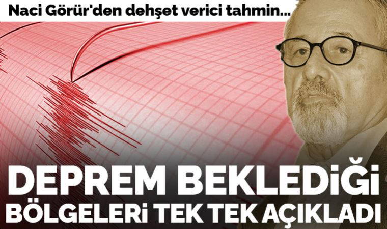 Naci Görür'den dehşet verici tahmin... Deprem beklediği bölgeleri tek tek açıkladı