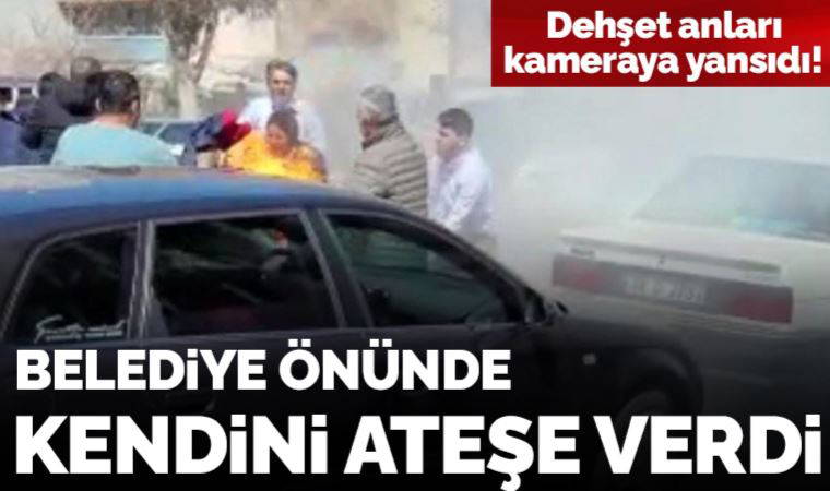Kayseri’de dehşet anları... Belediye önünde kendini ateşe verdi: 6 yaralı