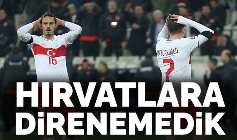 Hırvatlara direnemedik: Türkiye 0-2 Hırvatistan