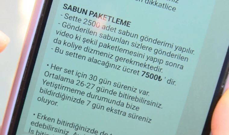 'Sabun paketleme' ilanından para kazanmak istedi, 52 bin lira dolandırıldı