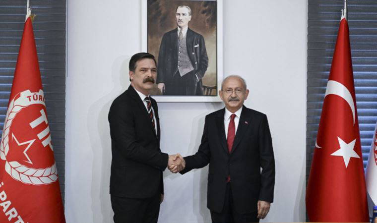 Kılıçdaroğlu, TBMM'de TİP Genel Başkanı Erkan Baş ile görüştü