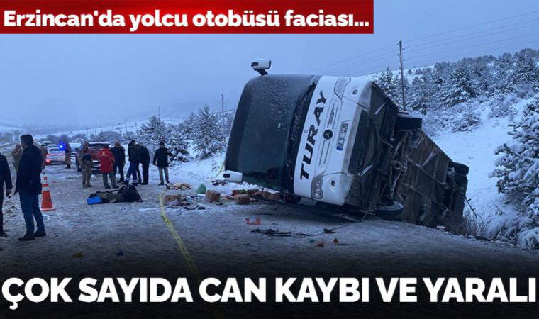 Erzincan'da yolcu otobüsü faciası... 2 ölü, 21 yaralı