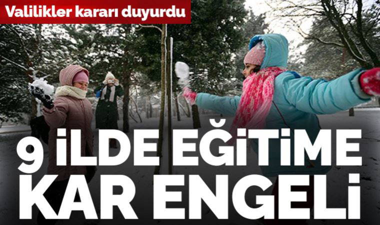 Eğitime kar engeli... Hangi illerde okullar tatil edildi?