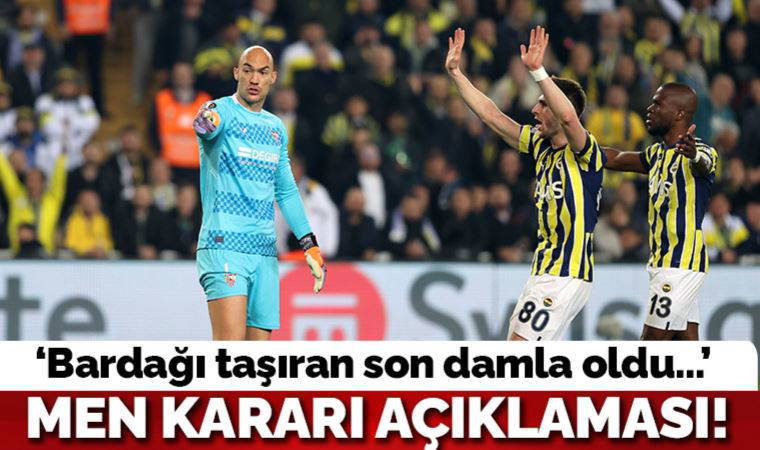 Fenerbahçe'den 'men kararı' ile ilgili açıklama!