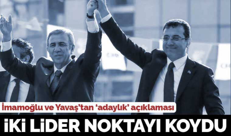 Son dakika... İmamoğlu ve Yavaş'tan beklenen açıklama geldi