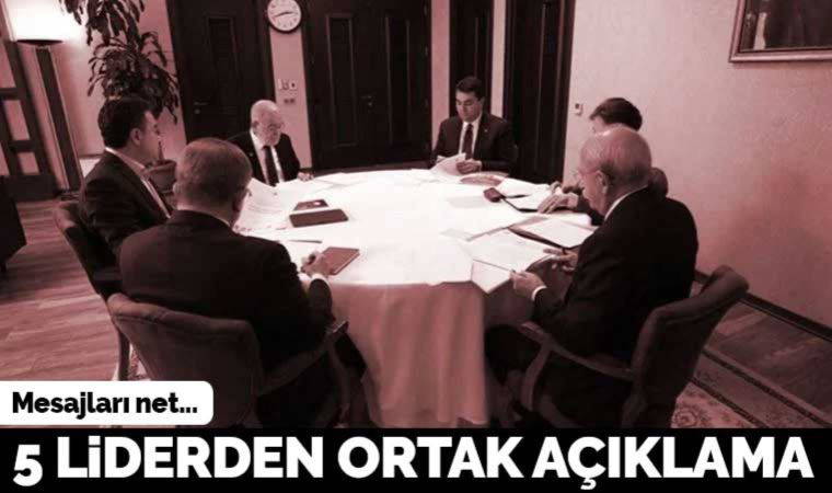 Son dakika... Olağanüstü toplanan 5 liderden ortak açıklama: 'Hedefimiz; kaybedeni olmayan bir zaferdir'