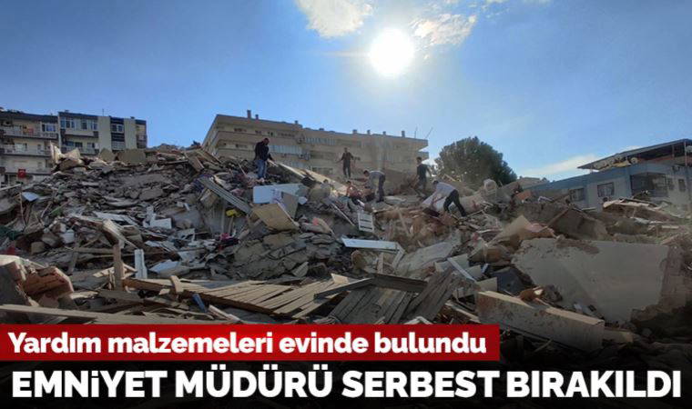 Emniyet müdürünün evinde depremzedelere gönderilen yardım malzemeleri bulundu