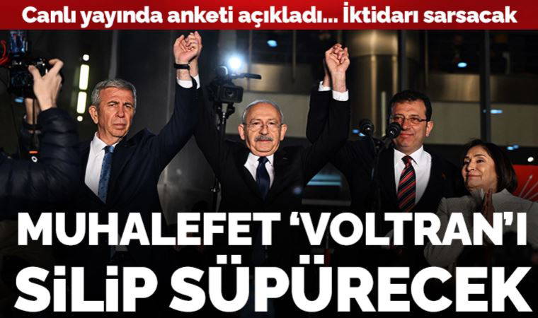 Yöneylem Araştırma Direktörü Derya Kömürcü canlı yayında son anketi açıkladı:  5 puanlık fark korunuyor