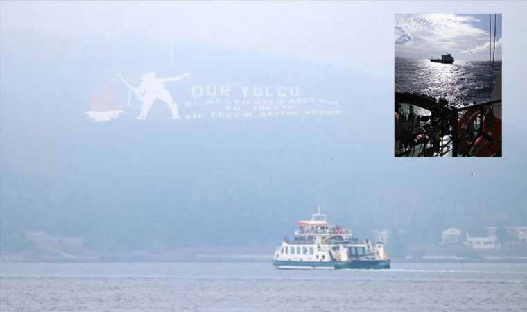 Çanakkale Boğazı'nda arızalanan gemi demirletildi (09 Mart 2023)