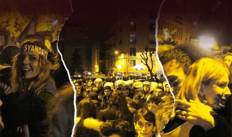 Koklamak isteyene 8 Mart havası: Baretliler ve gaz eşliğinde kadınların direnişi