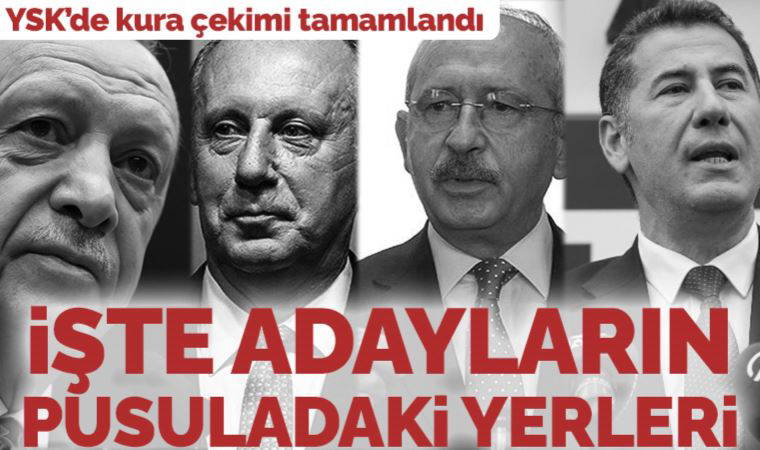 Son Dakika: Cumhurbaşkanı adaylarının oy pusulasındaki yeri belli oldu