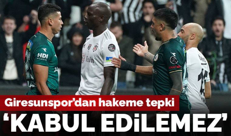 Giresunspor'dan hakem tepkisi: 'Kabul edilemez'