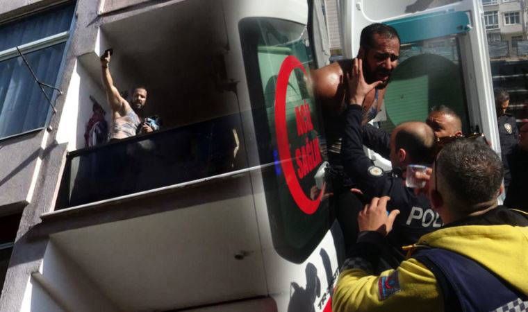 Avcılar'da hareketli dakikalar... Vücut geliştirme şampiyonu evini ateşe verdi, eşyalarını balkondan attı