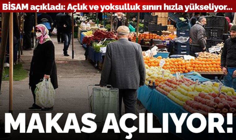 BİSAM: Açlık sınırı 9 bin 752 liraya, yoksulluk sınırı 33 bin 752 liraya yükseldi