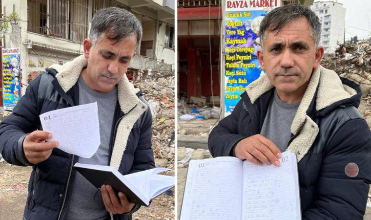 Yıkılan Ebrar Sitesi'ndeki marketin sahibi veresiye defterini yırttı: 'Hakkımı helal ediyorum'