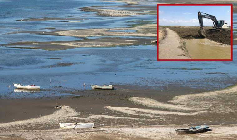 Kaçak olarak açılan su kanalı savcılık kararıyla kapatılmaya başlandı