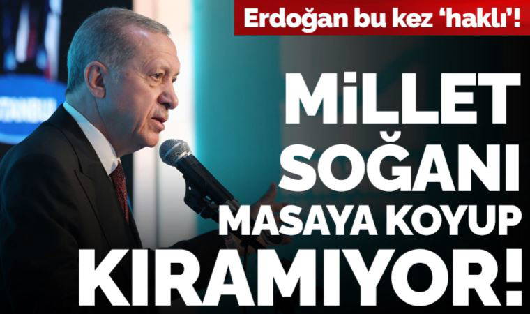 Son dakika... Erdoğan'dan İstanbul Finans Merkezi açılışında 'soğan' çıkışı: 'Sen soğanı masaya koyup da dağıtabiliyor musun?'