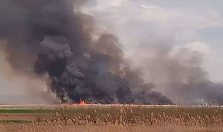 Kayseri'de Sultan Sazlığı Milli Parkı'nda yangın paniği!