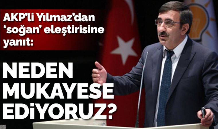 AKP'li Cevdet Yılmaz'dan 'soğan' açıklaması: Neden bunları mukayese edelim?