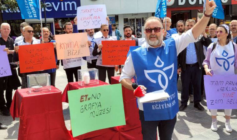 Eğitimcilerden etli, sütlü, balıklı eylem