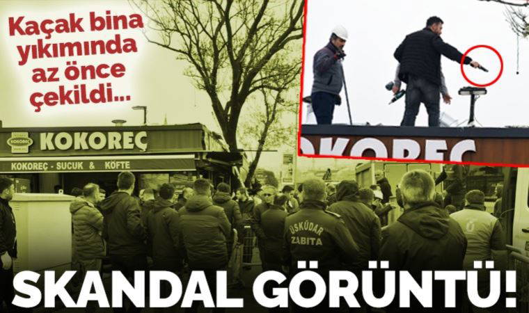 Son Dakika: İBB'nin Üsküdar'da kaçak kafe yıkımında zabıtaya silah çekildi