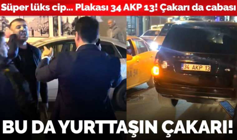 Süper lüks cip... Plakası 34 AKP 13! Çakarı da cabası: Bu da yurttaşın çakarı!