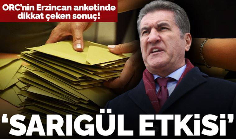 Mustafa Sarıgül aday gösterilmişti: ORC Araştırma'nın Erzincan anketinde dikkat çeken sonuç