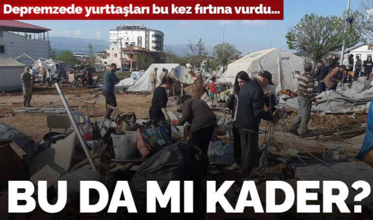 Son Dakika: Depremin yıktığı Kahramanmaraş'ta fırtına: 1 ölü, çok sayıda yaralı