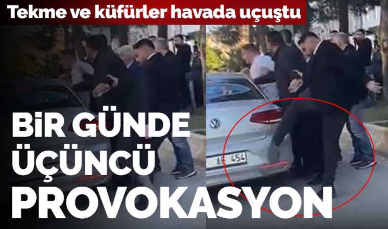 CHP konvoyuna tekmeli-küfürlü saldırı