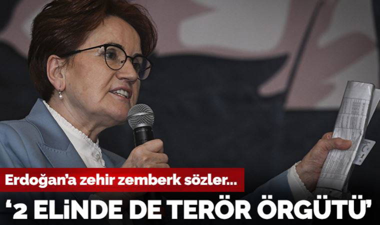 Son Dakika... Akşener'den Erdoğan'a zehir zemberek sözler: '2 elinde de terör örgütü'