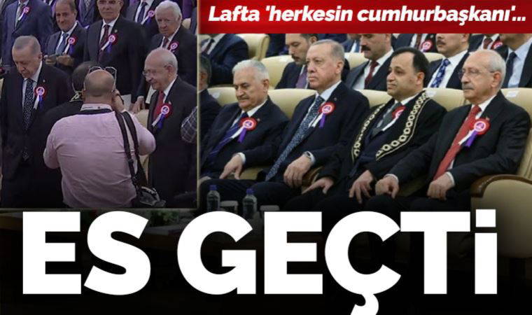 Erdoğan, AYM Töreni'nde Kılıçdaroğlu'nun elini sıkmadı