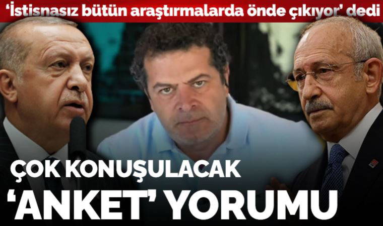 Cüneyt Özdemir'den çok konuşulacak 'anket' yorumu: 'Erdoğan istisnasız bütün araştırmalarda Kılıçdaroğlu'nun önünde'