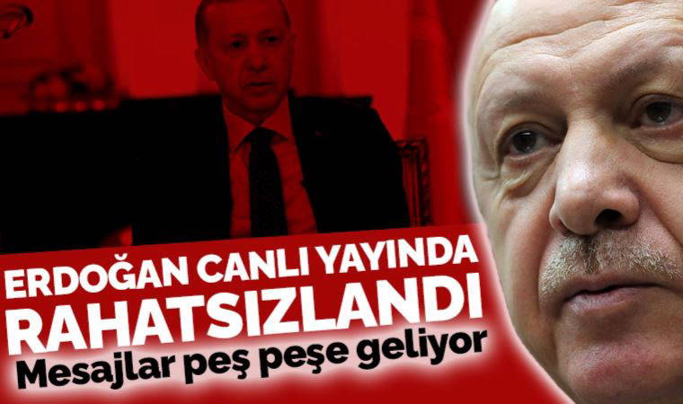 Erdoğan canlı yayında rahatsızlandı: Mesajlar peş peşe geliyor