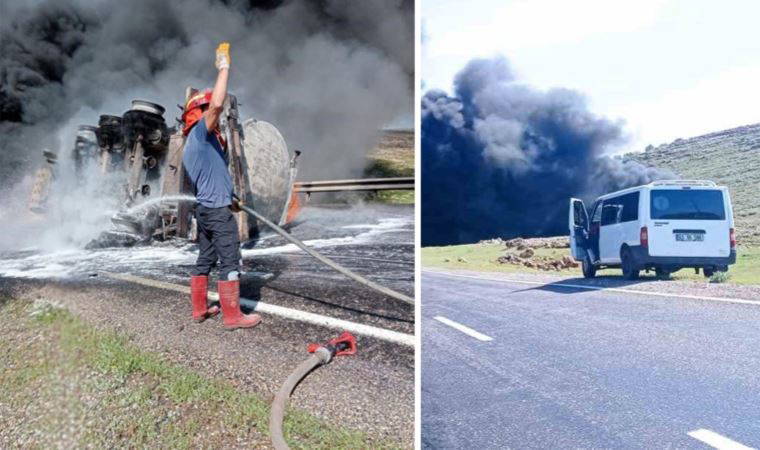Ham petrol yüklü TIR kamyonetle çarpıştı: 2 ölü, 4 yaralı