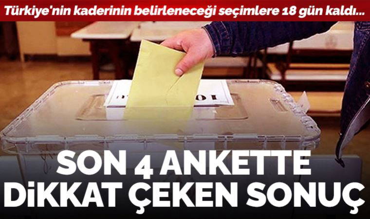 Yöneylem Araştırma duyurdu... Son 4 ankette dikkat çeken sonuç!