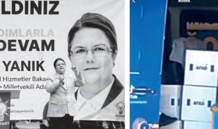 Seçim aracından yardım kolileri çıkan AKP'ye sert tepki: 'Depremzedeye hesap verin'