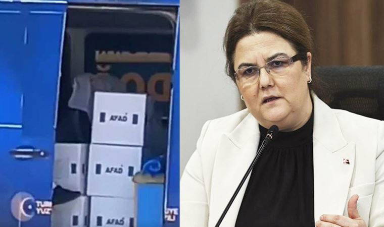 Propaganda aracında AFAD kolileri görüntülenmişti... Bakan Yanık'tan yeni açıklama!