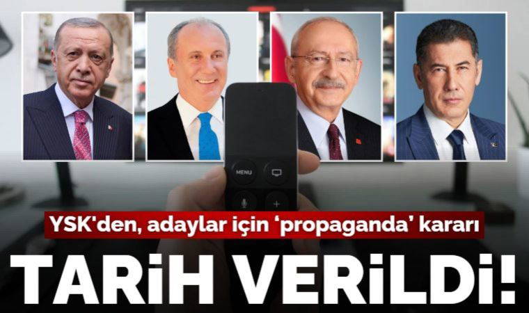 Cumhurbaşkanı adaylarının TRT'deki konuşma sıraları belli oldu