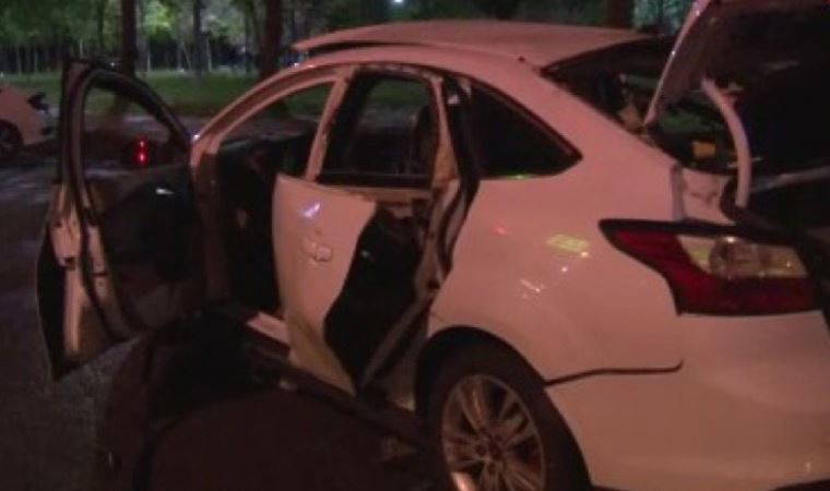 Kartal’da park halindeki otomobil bir anda patladı