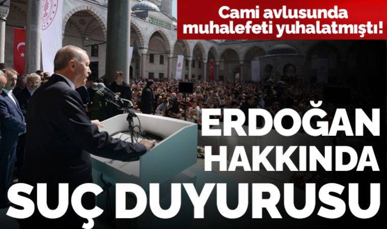 Camide muhalefeti yuhalatmıştı: HKP'den Erdoğan hakkında suç duyurusu