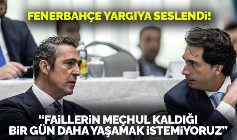 Fenerbahçe Kulübü Genel Sekreteri Burak Kızılhan yargıya seslendi