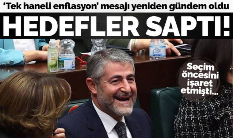 Nebati'nin 'tek haneli' hedefi saptı: Enflasyon mesajı bir yıl sonra gündem oldu