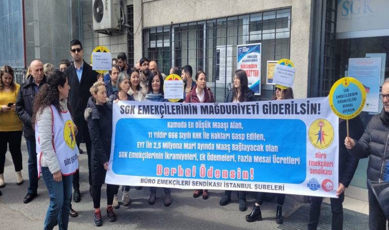 SGK emekçileri hakları için meydanlarda