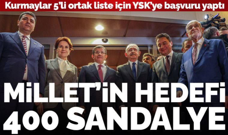 Millet İttifakı, 'ortak liste' ve 'fermuarla' Meclis'te temsili artırmak istiyor: Hedef 400 milletvekili