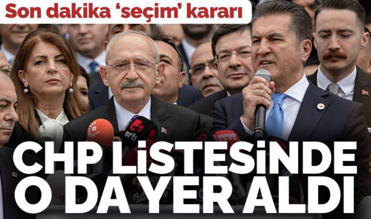 Son Dakika: CHP'de adaylar belli olmaya başladı... Mustafa Sarıgül Erzincan’dan aday